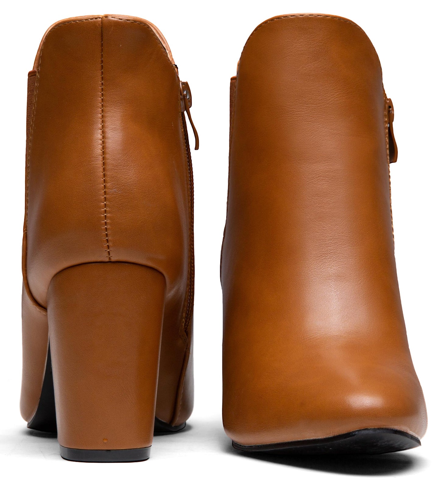 Vepose Women's Brown Chelsea Ankle Boots Chunky Heel, Fall Dressy Booties Low Heel, Pointed Toe Short Boot, 9630 Size 11 US with Inside Zipper (CJY9630 Brown 11)